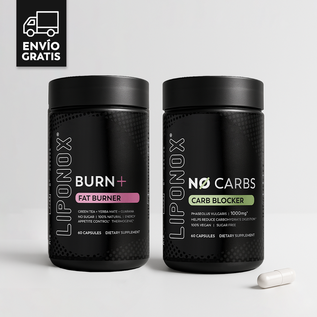 Pack Liponox NoCarb + Burn+ / Bloquea Carbohidratos + Quema grasas