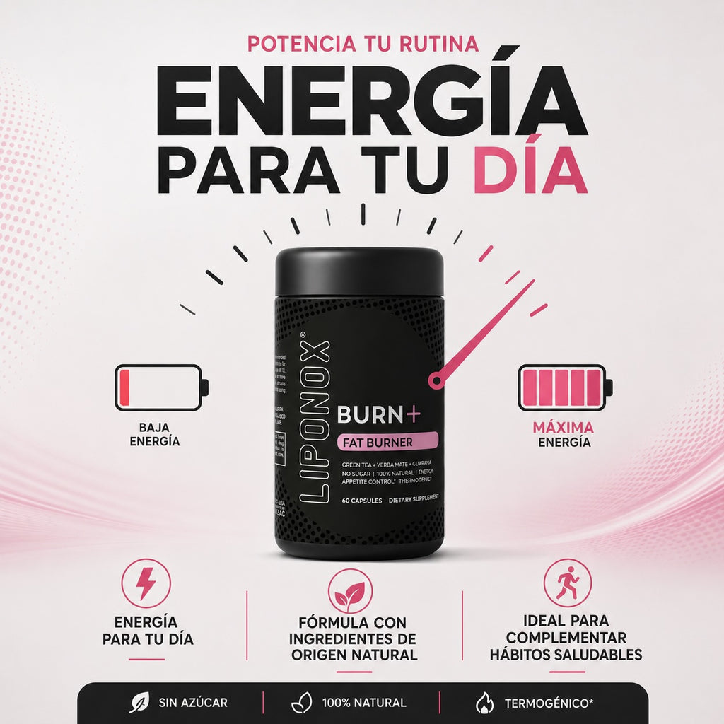 Liponox Burn+ | Energético, reduce antojos, activador metabolismo